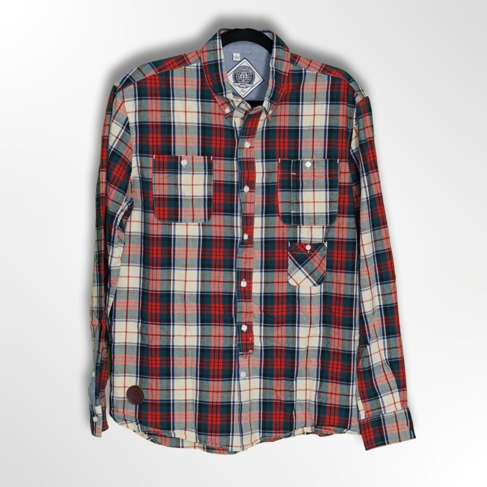 Amongst Friends Plaid Button-Down Shirt - Size Large